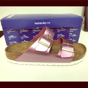 Metallic Pink Birkenstock Size 40 NWB